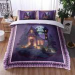 halloween purple house printed bedding set bedroom decor d2191209
