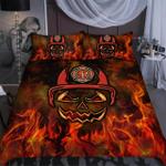 halloween season firefighter on the fire duvet cover bedding set d2121298