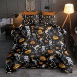 halloween skeleton dancing printed bedding set bedroom decor d2188886