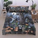 halloween witch ghost graveyard cotton bed sheets spread comforter duvet cover bedding sets