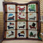 happy dachshund quilt d2423621