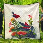 hawaiian ohia flowers premium quilt ah j9 quilt d2420198