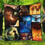 hiccup and astrid how to train your dragon premium throw twin queen king quilt blanket quilt 0