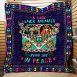 hippie girl her animals cl22100250mdq quilt blanket d2447685