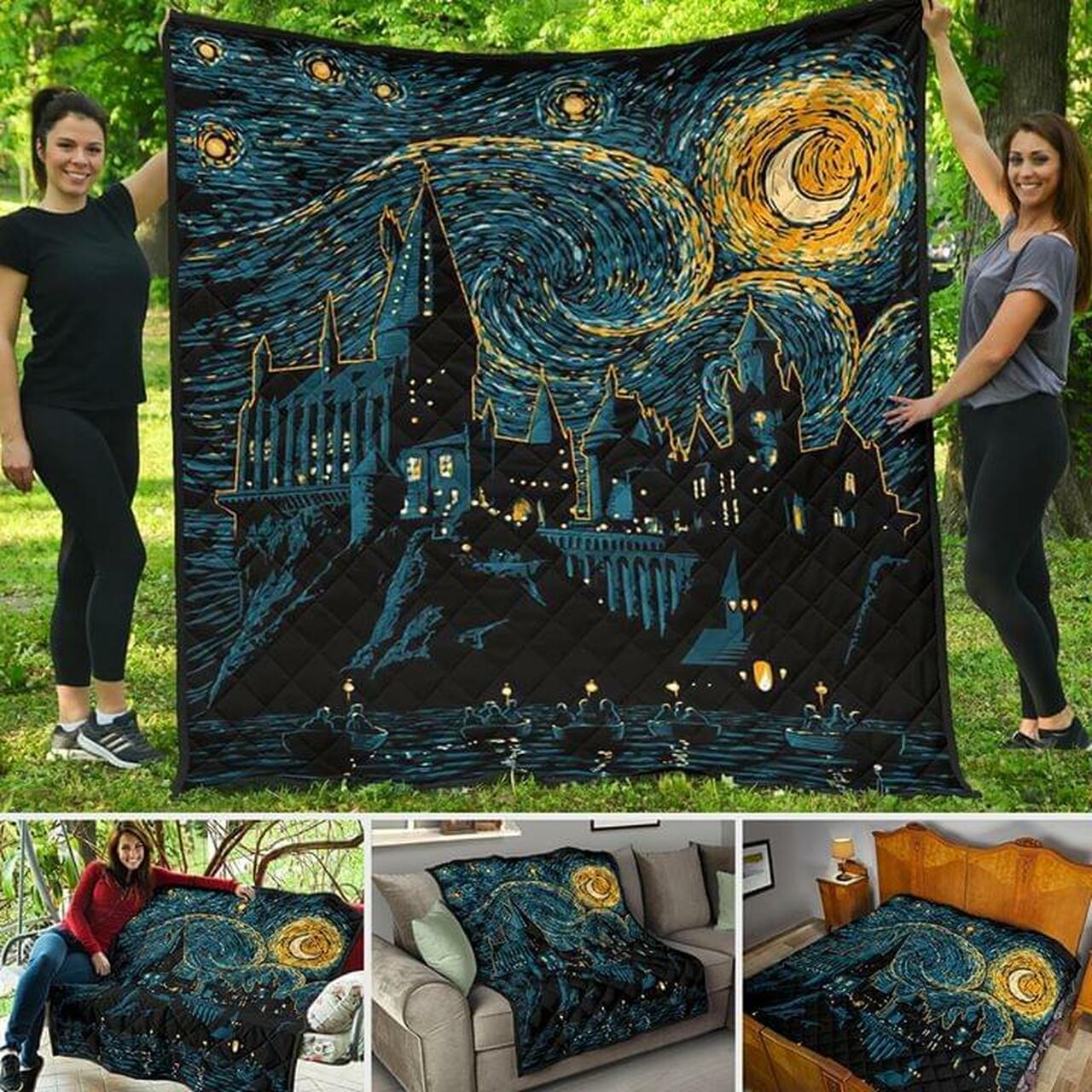 Hogwarts Starry Night Quilt Blanket Hothot 270220 hogwarts starry night quilt blanket hothot 270220 d2418357