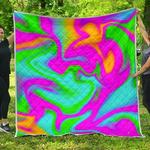 holographic neon liquid trippy cl17100346mdq quilt blanket d2483476