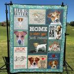 home is where your jack russell is quilt blanket yhn2 quilt d2417485