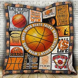Hoop Life Basketball Cl18100349Mdq Quilt Blanket