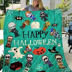 Horror Movies Happy Halloween Quilt-Blanket