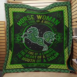 Horse Woman Cla1610762Q Quilt Blanket