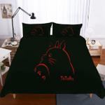 household products totoro theme 3pcs set digital printed bedding black d2150627