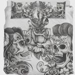 husband and wife crazy skull bed sheets spread comforter duvet cover bedding sets d2124057