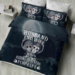 husband and wife skull riding partner for life bed sheets spread comforter duvet cover bedding sets