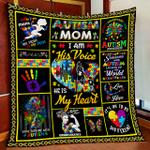 i am his voice he is my heart autism quilt blanket d2448452