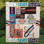 i love skateboarding quilt design by exrain d2484327