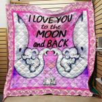 i love you to the moon and back elephant family quilt blanket quilt d2414903
