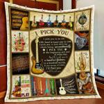 i pick you guitar quilt blanket d2448504
