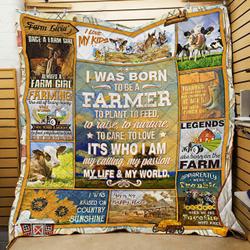 I Was Born To Be A Farmer Quilt X0708-14  Quilt