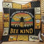 in a world where you can be anything bee kind vintage cla0710512q quilt blanket d2480269