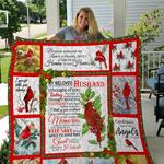 in memory of a beloved husband cardinal quilt blanket d2418876