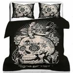 indian skull mandala bedspread reversible printed bedding set bedroom decor d2126540