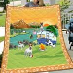 jack russell go camping quilt quilt d2420950