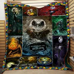 Jack Skellington Nightmare Before Christmas Quilt Blanket W130804