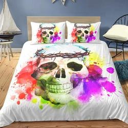 Jesus Christ Crownkull Alluring Duvet Cover Gothic Room Decoration With Gift For Halloween Season