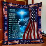 jesus is my god lion christian quilt blanket d2448957