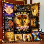 jesus way maker miracle worker lion quilt blanket d2448971