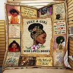 just a girl who loves books black girl quilt blanket d2448737
