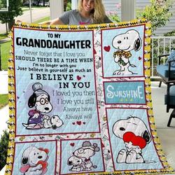 Just Believe In Yourself Snoopy All Season Plus Size Quilt Blanket