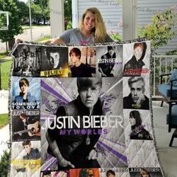 Justin Bieber Albums Cover Poster Quilt Blanket Ver 2