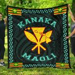 kanaka maoli flag polynesian premium quilt turquoise love style ah j1 quilt d2420432