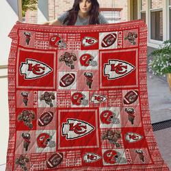 Kansas City Chiefs Quilt Blanket 09 Nfl Football Family Fan Gift Idea For Fans For Him For Her