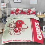 kansas city chiefs snoopy nfl team duvet cover quilt cover pillowcase bedding set d2134161