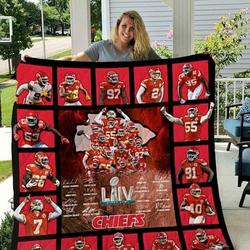 Kansas City Chiefs Super Bowl 2020 Champions Chiefs Kingdom Quilt Nfl Football