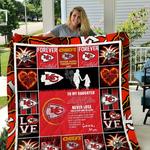kansas city chiefs to my daughter love mom quilt blanket d2449413