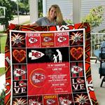 kansas city chiefs to my grandson love grandmom quilt blanket d2418803