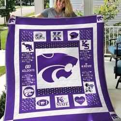 Kansas State Wildcats Ver1 Quilt Blanket
