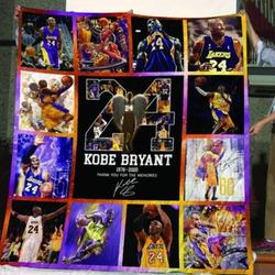 Kobe Bryant Thank You For Memories Quilt  Limited