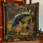 largemouth bass fishing quilt blanket d2448648