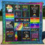 lgbt love knows no gender quilt blanket great customized blanket gifts for birthday christmas 0