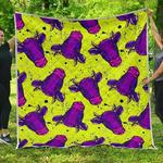 lime green and purple cow hur quilt bevrni d2486509