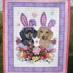 ll bunny dachshund quilt blanket ver 01 d2418994