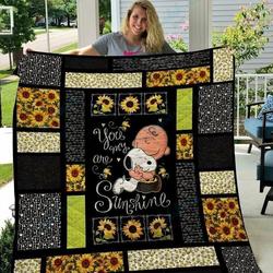 Ll Snoopy You Are My Sunshine Quilt Blanket