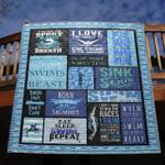 looks like a beauty swims like a beast quilt blanket tr12 quilt d2415320