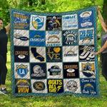 los angeles chargers quilt blanket fan made d2451350