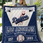 los angeles dodgers quilt blanket fan made d2455036