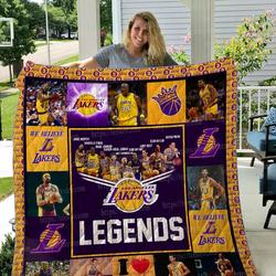 Los Angeles Lakers Legends Quilt Blanket 01